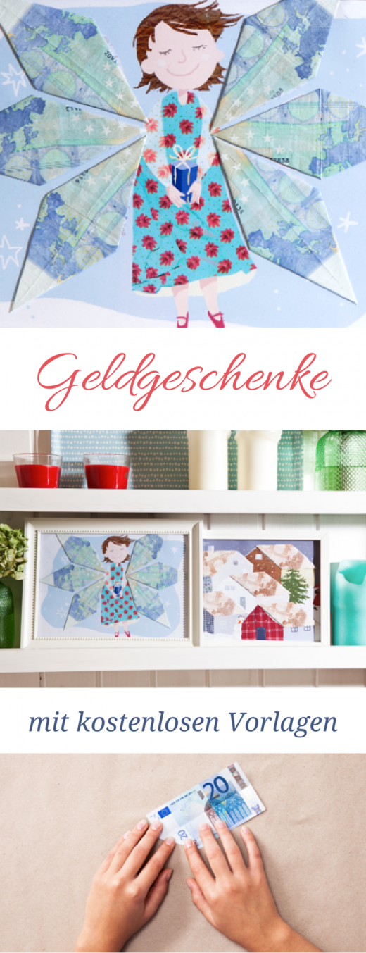 Geldgeschenke basteln mit kostenlosen Vorlagen - Printables für Geldgeschenke Weihnachten