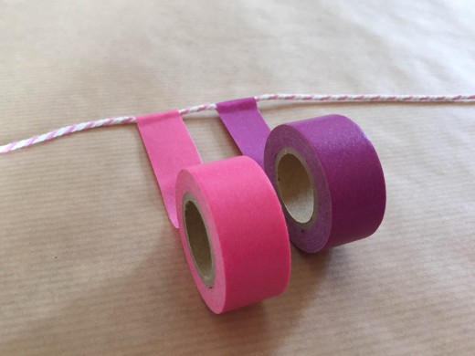 Maskingtape Fähnchen basteln.