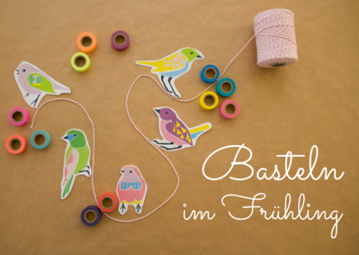 Wir basteln Frühling: mit Kordel, Masking Tape und dem bird template zum kostenlosen Download jede Menge Frühlingsdeko basteln. Die Downloads gibt es auf https://www.meinesvenja.de/wp/2015/03/31/basteln-fruehling/