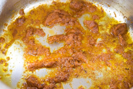 Curry Rezept wie aus dem Thai Restaurant von www.meinesvenja.de - so muss das aussehen, direkt bevor man die Kokosmilch dazu tut.