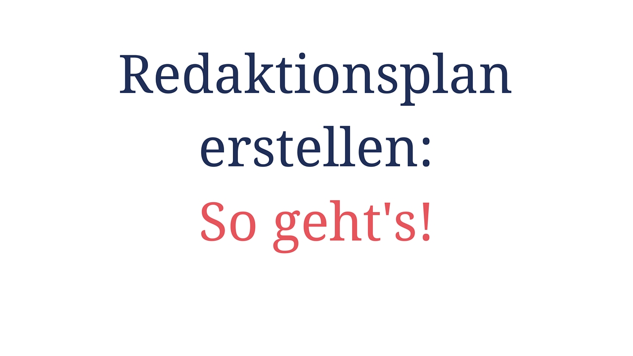 Redaktionsplan wie erstelle ich einen Redaktionsplan video tutorial Serienplaner www.meinesvenja.de