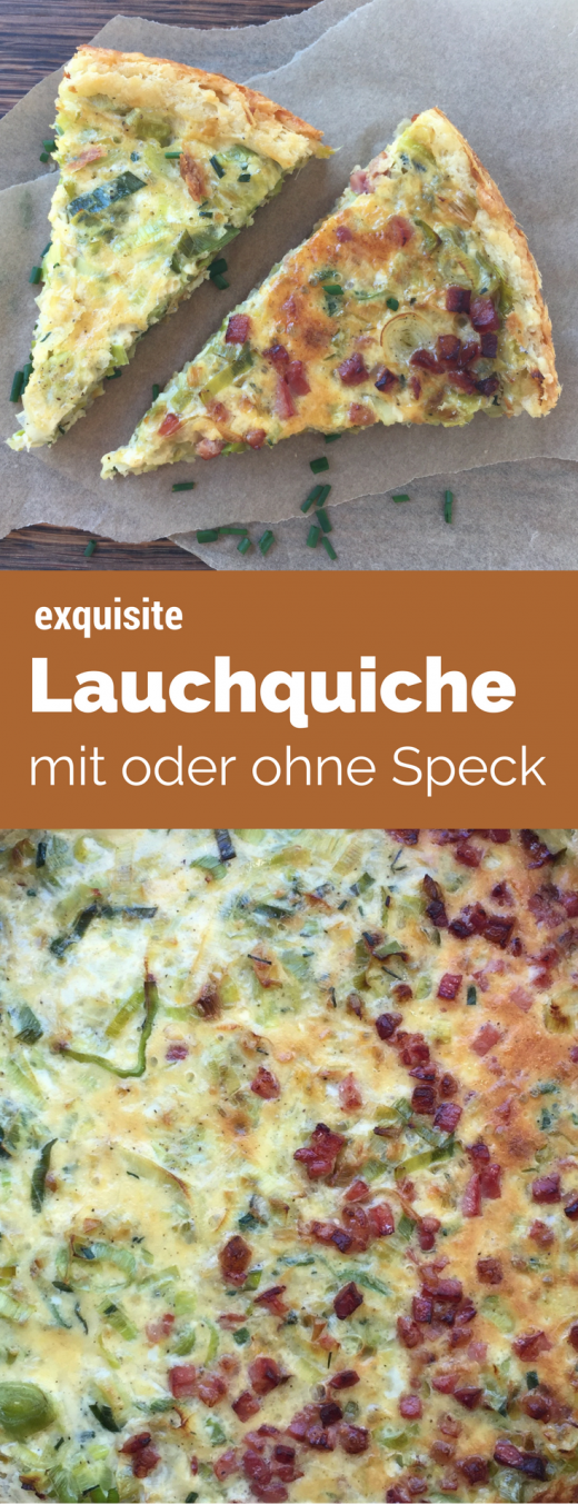 Deftige Lauchquiche mit oder ohne Speck - Rezept aus dem 4 Sterne Superior Familotel Sonnwies in Südtirol. in 