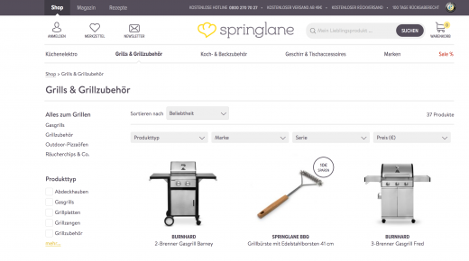 Springlane Angebote zum Thema Grillen