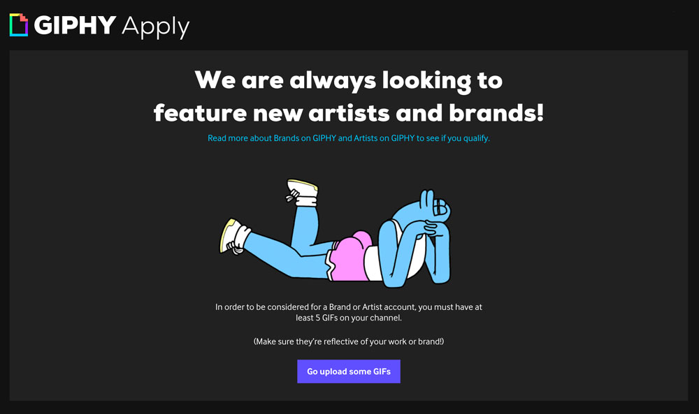 Apply For An Artist Channel – GIPHY